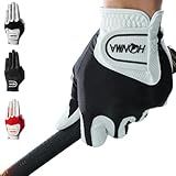 Honma Golf Glove for Men Left Hand, All Weather Breathable Glove,Synthetic Leather with Nylon-Spandex Panels,Durable with Compact Hanging Box,M