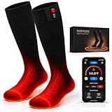 WEIVIOQ Heated Socks for Men Women with 7000mAh Batteries