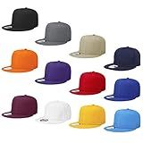 Falari Wholesale 12 Pack Snapback Hat Cap Hip Hop Style Flat Bill Blank Solid Color Adjustable Size G212-Assorted1