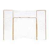 EZGoal Lacrosse Folding Goal with Backstop and Targets, Orange , 6' x 6'