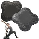 MBHKRRS 2 Pack Yoga Knee Pads Mat Set - Extra Thick Foam Kneeling Pad Cushion for Knees, Elbows, Wrists, Head - Yoga Essentials for Women Men, Non-Slip Pilates, Meditation, Floor Workouts (black)