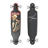VOLADOR Urban Freeride Pro Longboard Cruiser 40inch | Canadian Maple Wood Deck & Forged Reverse Kingpin Truck | Drop Through Longboard Complete Setup for Urban Commuting (Prayer)