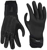 O'Neill Psycho Tech 3mm Neoprene Gloves, Performance Warmth for Cold-Water Surfing, Kayaking, Paddleboarding, and Diving, Black, Medium