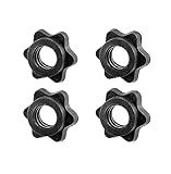 uncakil 2 Pairs Dumbbell Collars 1 inch Dumbbell Hex Nut 1 inch Barbell Collar Clamps Weight Clips for Dumbbells,Spinlock Collars for 1 Inch Standard Barbells Bars Sports Weight Lifting Fitness