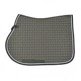 TGW RIDING Premium English Horse Saddle Pad, Quilted Square Design, Available in Pink, Mint Green and Red etc, All-Purpose with Girth Straps (Hunter Green)