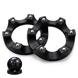 Konnieem 2 Pack Bowling Ball Holder Stand with Bearings, Rotatable Black Bowling Ball Cup Display Storage Rack for Sports Gear