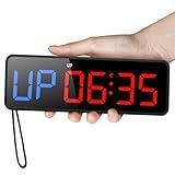 Acedeck Portable Gym Timer Clock: Fitness Digital Clock with Strong Magnet - Remote Control for Fitness Enthusiasts - Powerful Battery for Home Gym Garage Boxing Black