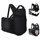 ROAR-INT Youth MMA Chest Guard, Body Protector for Kids, Training Gear (Black)