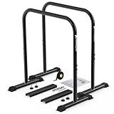 KAKICLAY 2025 Upgrade World's Best Strongest Premium Dip Bars With Adjustable Ultra-Stable Settings & Non-Slip Feet - USA Original Patent, Designed, Shipped, Warranty