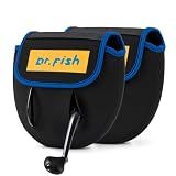 Dr.Fish Spinning Fishing Reel Cover, Fits 1000-6000+, Neoprene Protective Bag with Handle Slot, Spinning Reel Storage Case Pouch Accessories 1000-3000 2 Pack