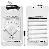 Franklin Sports MLB Baseball + Softball Clipboard - Coaches Dry Erase Whiteboard + Marker - Coaching Board for Lineup + Roster - Baseball + Softball Dry Erase Coaching Clipboard
