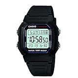 Casio W800H Series | Unisex Digital Watch | Black | 100 Meter Water Resistance | LED Backlight | 1/100 SEC Stopwatch | Dual Time | Multi-Function Alarm | Full Auto Calendar | 10 Year Battery