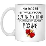 GreenStar Gifts Boxing Gift, Funny Boxing Mug For Dad, Boyfriend, Men, Lover, Coffee Mug For Fight Fan 11oz, White