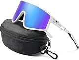 Kegrimi Sports Baseball Cycling Sunglasses for Men: Polarized Sunglasses for Women Youth UV400 Protection Running(Iceblue,150mm)