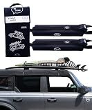 Ho Stevie! Surfboard Car Racks - Padded System, Easy Setup Any Car, ‘No Scratch’ Buckles - Strap Up to 3 Boards to Car Roof