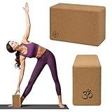 Gaiam Cork Yoga Block – 4x6x9 Inch, Natural Cork Block for Yoga, Pilates, Stretching, Balance, Gym, Home Workout, Meditation, Non-Slip, High-Density, Rounded Edges for Enhanced Poses and Flexibility