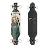 VOLADOR Urban Freeride Pro Longboard| Adaptive Cruiser 42inch| North America Maple| Camber Concave Drop Through Longboard Complete| Setup for Urban Commuting(Mary)