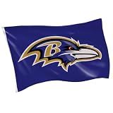 NFL Baltimore Ravens Flag 3 x 5 Outdoor Durable House Flag with Grommets | Sport Team Flag & Banner | Indoor Wall Decor for Room | Works with Flag Poles for Outside House