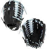 SSK Z5 Craftsman Outfield Baseball Glove – Deep Pocket 12.25" - 12.5” - 12.75” – Right & Left Hand Throw (Black/Columbia, 12.75" - Right Hand Throw)