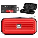 Target Darts Takoma Dart Case Wallet, Regular Size, Red | Store 3 Fully Assembled Darts & Accessories | Dart Holder with Zip Lock Pouches, Store Flights, Shafts & Swiss Points