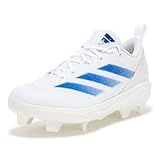 adidas Women's Adizero Instinct TPU Softball Sneaker, White/Team Royal Blue/White, 8