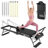 Goplus Foldable Pilates Reformer Machine for Home Gym 660LBS Capacity