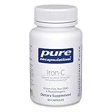 Pure Encapsulations Iron-C - 15 mg - 175 mg Vitamin C - Red Blood Cell Support* - Energy Production - Highly Bioavailable Iron Pill - Gluten Free & Vegan - 60 Capsules