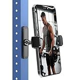 APPS2Car Magnetic Phone Holder for Gym, Alloy Base and Joint for Strong Hold, 360° Adjustable, Compatible with 4.7-6.5 Inch iPhone & Android Phones, Secure Workout Equipment Accessory for Men Women