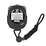 Stopwatch, Amble Countdown Timer and Stopwatch Record 20 Memories Lap Split Time with Tally Counter and Calendar Clock with Alarm for Sports Coaches and Referees 1 Pack