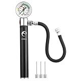 Ball Pump with Pressure Gauge, eBall Sports Ball Air Pump with Inflation Needles & Pressure Release Valve for Basketball, Football, Soccer Ball, Rugby, Volleyball and Other Inflatable Balls