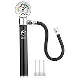 Ball Pump with Pressure Gauge, eBall Sports Ball Air Pump with Inflation Needles & Pressure Release Valve for Basketball, Football, Soccer Ball, Rugby, Volleyball and Other Inflatable Balls