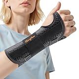 Carpal Tunnel Wrist Brace for Women&Men, [Ultra Breathable & Upgraded Support] Night Wrist Support with Metal Splints Fit Right Hand, Rigid Hand Brace for Tendonitis, Sprain, Arthritis, Pain Relief