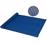 bimiti 3x10 FT Heavy-Duty PVC Drainage Mat - Hollow Non-Slip Design for Pool Deck & Garage, Commercial Outdoor Floor Mat Fast Drains Water for Patio, Bathroom, Kitchen (Blue)