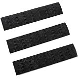 3 Pack 6.25 in Picatinny Rail Cover Non-Slip Checkered Protector Panel for 20mm Rail Everyday Carry Hunting (Black)