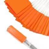 Zozen 50Pack Fluorescent Orange Marking Flags, 15x4x5 In Yard Flag for Lawn