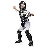 CHAMPRO Helmax Youth Baseball Catcher’s Gear Box Set, BLACK, Ages 6-9 (CBSY69B)