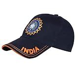 KD India Cap Hat Team ODI T20 Test Cricket Head Wear White Blue Camo (Dark Navy Cap)