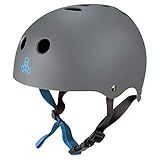 Triple Eight Sweatsaver Halo Water Helmet for Wakeboarding and Waterskiing, Carbon Rubber, Medium, 395