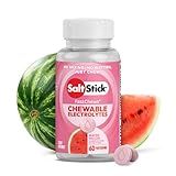 SaltStick Electrolyte FastChews - 60 Count Watermelon Chewable Tablets - Salt Tablets for Running and Hydration, Electrolyte Chews