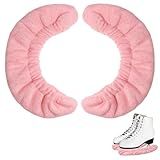 Coolrunner Ice Skate Blade Covers, Sports Blade Cover Skate Blade Protector for Hockey Skates, Figure Skates and Ice Skates, Black (Pink, Medium)