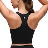 CRZ YOGA Butterluxe Racerback Crop Tank Tops Black Medium