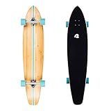 Retrospec Zed Longboard Skateboard Complete Cruiser | Bamboo & Canadian Maple Wood Cruiser w/Reverse Kingpin Trucks for Commuting, Cruising, Carving & Downhill Riding
