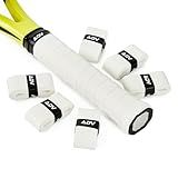 ADV Dry Tennis Overgrip Tape - 3, 12, 30, 60 Pack - FeltTac Tennis Racket Grip Tape - Ultra Absorbent Tennis Grip Tape - Comfort Tennis Racket Grips - Tennis Grips Overgrip (6-Pack White)