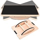 Balance Board Wobble Board Balance Boards for Adults Anti-Slip Wooden Balance Board for Physical Therapy & Core Strength, Ideal Balance Board for Standing Desk with Ankle Support