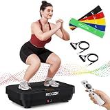 SEDOZIK Vibration Plate for Lymphatic Drainage with Bands Bluetooth, Black