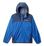 Columbia Youth Boys Glennaker Rain Jacket, Mountain Blue/Collegiate Navy, X-Large