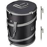 AUTOMATTERS Pop-Up Trash Bin with Removable Divider, Heavy Duty Bottom, Collapsible Storage for Camping, Laundry, Storage and Garden, Waterproof and Tear Resistance Material with Air Vent