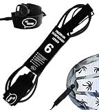 Ho Stevie! Premium Surf Leash - No Tangles, No Lost Surfboard - Hi-Strength Lightweight 1/4" Cord - Feels Like Surfing Leashless - 6/7/8/9 Feet