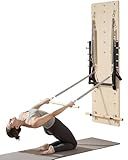 VEVOR Wall Mounted Pilates Reformer Machine, Maple Wood Pilates Springboard, Exercise Equipment with Resistance Springs, Yoga Fitness Trainer, Suitable for Flexibility Balance, Home Gym Studio Workout