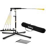 ZivPlay Baseball Hitting Trainer Baseball Swing Trainer Softball and Baseball Training Equipment for Batting Practice with Height and Speed Adjustment